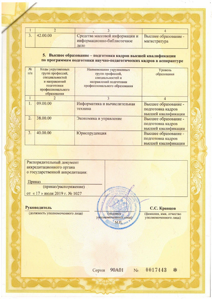 лицензии и аккредитации